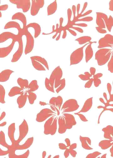 60palena Tropical Hawaiian Hibiscus, bird of paradise & ginger on cotton poplin apparel fabric.