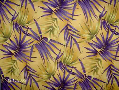 Fronds & Ferns on a Tropical Hawaiian cotton poplin apparel fabric.