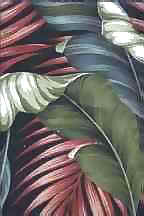 Banana Leaf Black hawaiian vintage style fabric