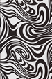 10ahiu Black & white 60's apparel fabric