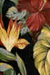 Pau Hana - Black - Hawaiian vintage style fabric on nubby upholstery bark cloth