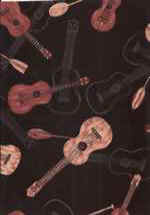 10ukulele Hawaiian vintage style fabric