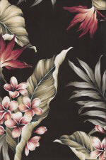 Ulele Black Hawaiian vintage style fabric