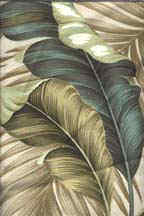 Banana Leaf Tropical leaves on cotton twill