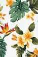 30lelina Plumeria & Bird Of Paradise Flowers - Hawaiian vintage style fabric