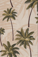 Ani Ivory, palm trees on a bark crepe textured upholstery barkcloth fabric.