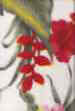 30anea Fleece Hibiscus, Heliconia on light soft polar fleece