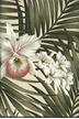 Fern - Cream - Hawaiian vintage style fabric on cotton upholstery bark cloth