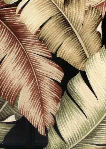 Leafy Bark cloth non-upholstery tropical Hawaiian Fabric