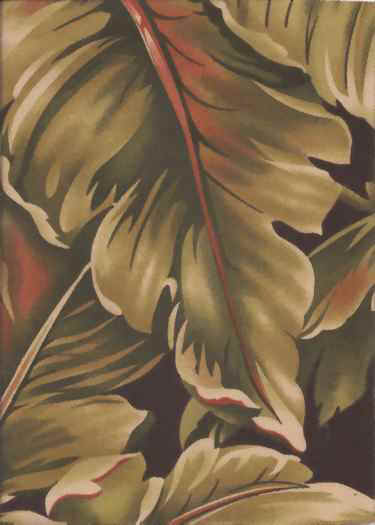 Maluhia Coffee Tropical Hawaiian Big leafy Hawaiian Tropical Low light Outdoor fabric.