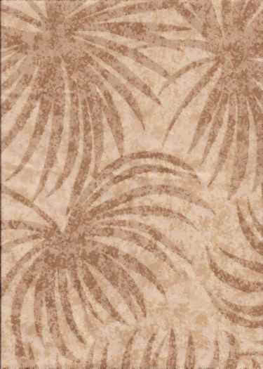 Milu Taupe Tropical Botanical Vintage Hawaiian Fabric palm fronds - barkcloth upholstery fabric.