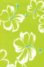 70lemi White hibiscus/lime background - on cotton poplin fabric.