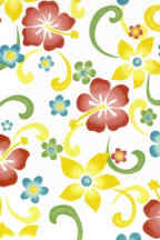 30kanaono Hawaiian tropical floral apparel fabric
