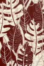 40batik Screen Printed Hawaiian Batik tropical leaves  on  apparel fabric